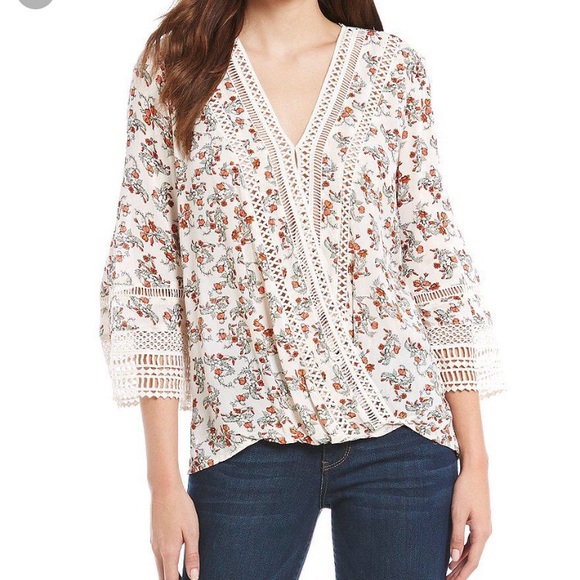 Democracy Tops - ⚡️Flash Sale⚡️ Democracy Floral Surplice Blouse